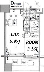 サヴォイセントオブガーデン 1LDKの間取図画像