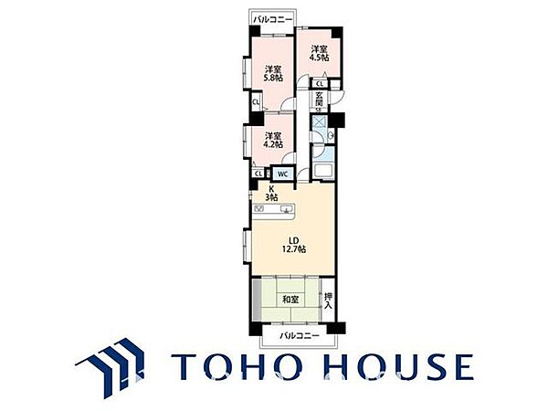 間取りを拡大表示