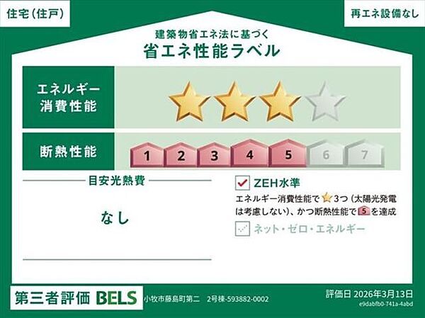省エネ性能ラベルを拡大表示