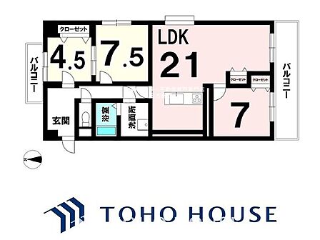 3LDK 間取り