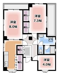 サンハイツ 3DKの間取図画像