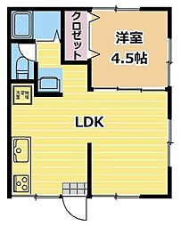 エムハイツ 1LDKの間取図画像