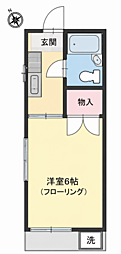 コーポ学園台 1Kの間取図画像