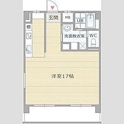 おおきに長堀橋鰻谷北サニーアパートメントの間取図画像