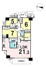 森都OSAKAウエストヴィル 3LDKの間取図画像
