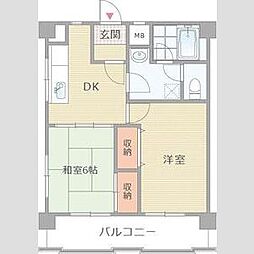 おおきに長堀橋鰻谷北サニーアパートメントの間取図画像