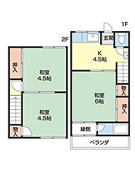 コーポ西浜 3DKの間取図画像