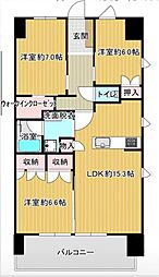 イニシアブラン住之江公園 3LDKの間取図画像
