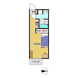 ホワイトプラム6 ワンルームの間取図画像