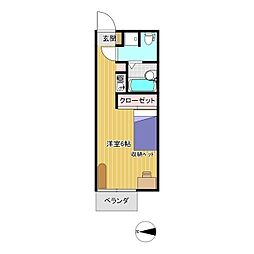 ホワイトプラム6 ワンルームの間取図画像