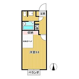 LOFT573 1Kの間取図画像