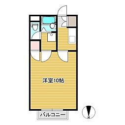 ルバンヴェール勝間田 1Kの間取図画像