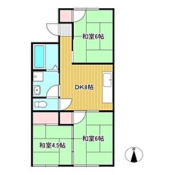 コーポ宮本 3DKの間取図画像