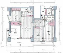 トーカンマンション本町弐番館 4LDKの間取図画像