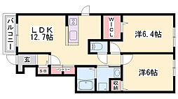 ベル・セーズ 2LDKの間取図画像