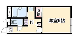 レオパレスサマール梅井 1Kの間取図画像