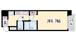 ジュネス姫路2 1Kの間取図画像