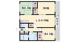 エクセル東加古川弐番館 3LDKの間取図画像
