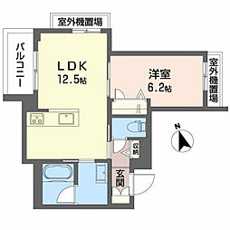 シャーメゾン グレース 忍町 1LDKの間取図画像