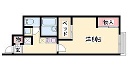 レオパレス高田井 1Kの間取図画像
