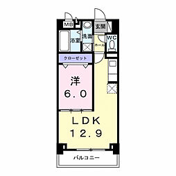 KUNIO 1LDKの間取図画像