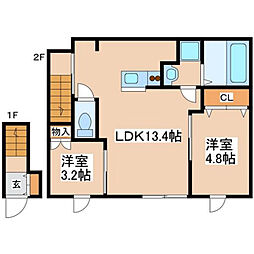 グリーンフォレスト加古川南 2階