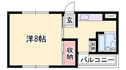 京口アパート 1Kの間取図画像