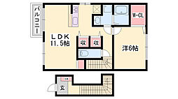 ブリーズアレイ 1LDKの間取図画像