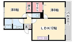 サンコミュニティノース 2LDKの間取図画像