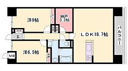 キャッスルコート飾磨 2SLDKの間取図画像