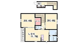 アルカディアコート2 2LDKの間取図画像