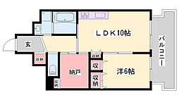 エイジングコート姫路 1SLDKの間取図画像