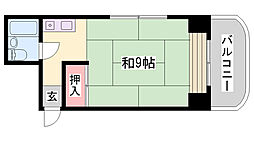 コーポ中島 ワンルームの間取図画像