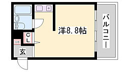 ヴィラフォーシーズン ワンルームの間取図画像