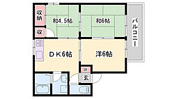 ファミール御立東 3DKの間取図画像