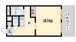 レオパレスロイヤルレジデンスサクセス 1Kの間取図画像