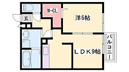 ルミエール 1LDKの間取図画像