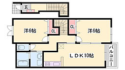 フレッサ・プラード 2LDKの間取図画像