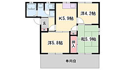 ステップハイツ 3Kの間取図画像