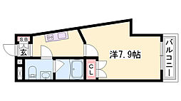 アパート 1Kの間取図画像