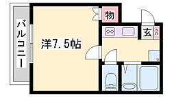ルックレジデンス姫路3 1Kの間取図画像