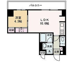GLANZ高尾町 1LDKの間取図画像