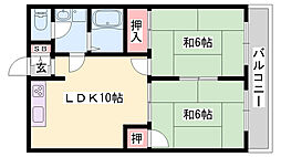 マインハイツ 2LDKの間取図画像