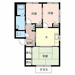 ハーブハイツ上滝野 3Kの間取図画像