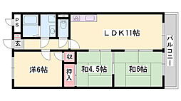 コーポ龍野 3LDKの間取図画像