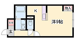 レオネクストグランデヤマト 1Kの間取図画像