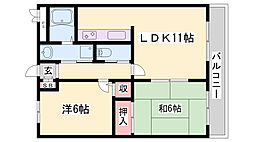 春名マンション 2LDKの間取図画像