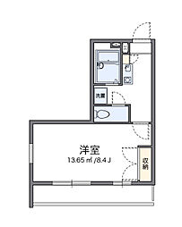 レオパレスY'sMay 1Kの間取図画像