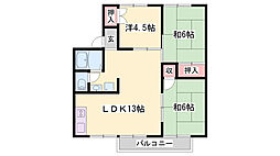 ガーデンハウス白浜B 3LDKの間取図画像