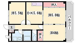 グランディーオーズ 3DKの間取図画像